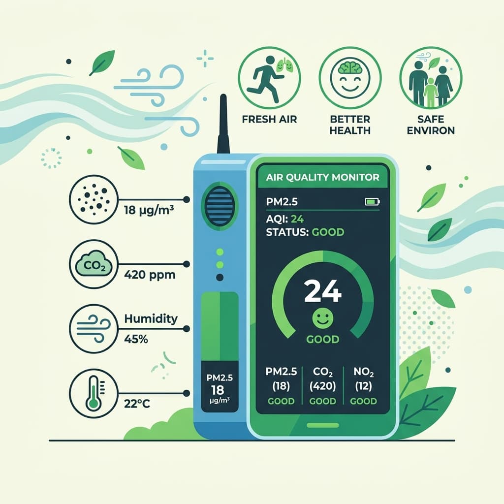 Room air quality monitoring machine