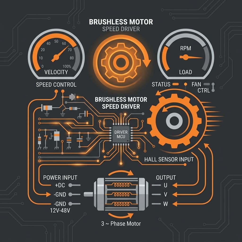 Brushless motor speed driver